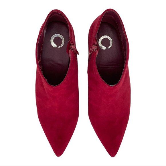 Journee Collection Demmi Red Microfiber Heeled Womens Shooties Size 9M - Picture 5 of 12